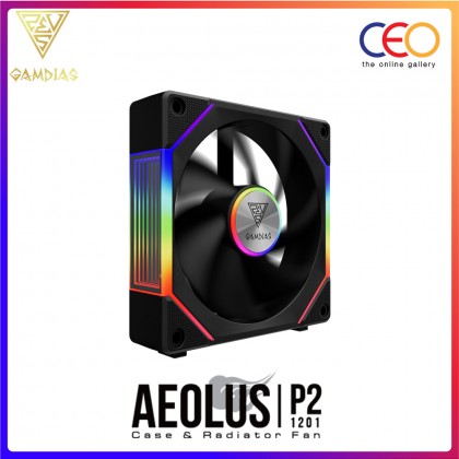 Gamdias AEOLUS P2 120mm PC Case and Radiator Fan ARGB PWM Swappable Fans AEOLUS P2-1201 / 1203 / 1203U
